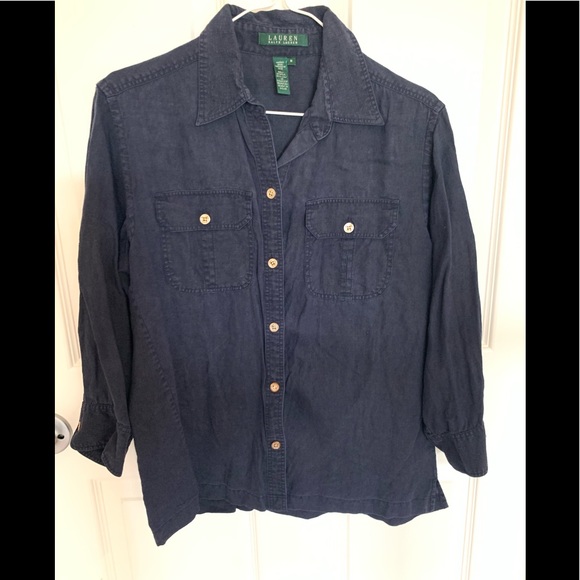 ralph lauren dark denim shirt